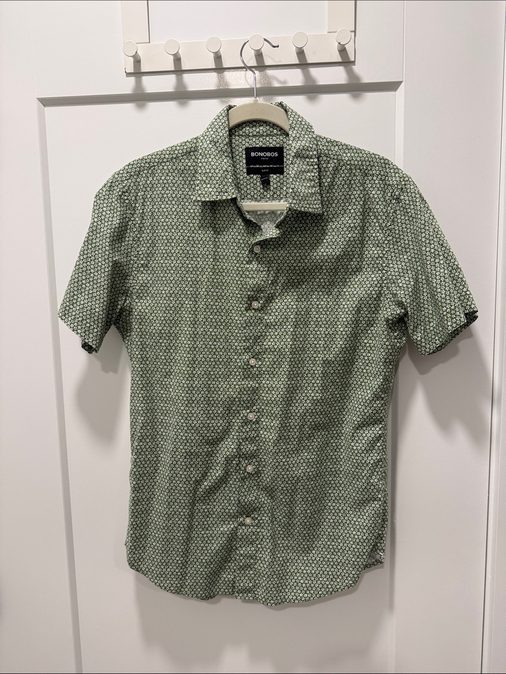 Bonobos Green Geometric Short Sleeve Button-Down Shirt